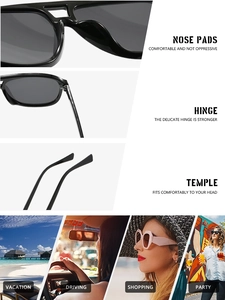 Detail view of ergonomic nose pads, durable hinges and temples for these pilot sunglasses