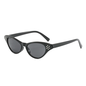 Cat Eye Sunglasses Rhinestone Vintage PC Frame UV400 Protection Small Frame Retro Fashion Shades For Women