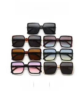 Classic square oversized sunglasses collection in seven colors with metal rivet details