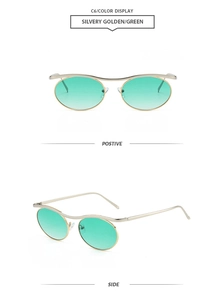 Détails de lunettes steampunk gothiques avec verres dégradés verts et pont en vague