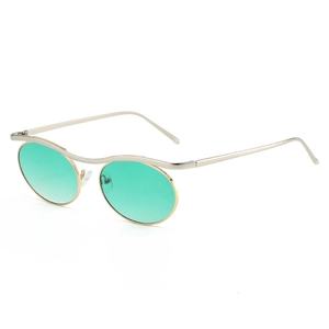 Lunettes De Soleil Steampunk Gothique Vintage Ovale Monture En Métal UV400 Mode Rétro Pour Hommes Femmes