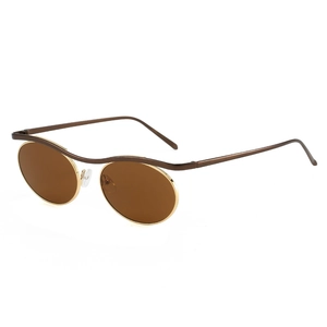 Lunettes de soleil steampunk gothique avec verres marron et pont en métal ondulé