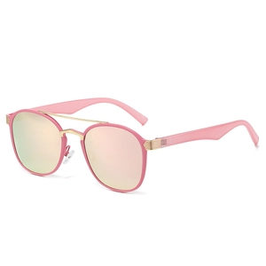 Retro Oval Sonnenbrille Doppelsteg UV400 Schutz PC Metallrahmen Vintage Mode Outdoor Eyewear Unisex