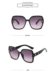 Vue détaillée des lunettes de soleil polygonales avec verres dégradés violets et accents dorés