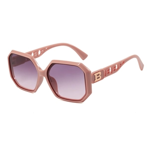 Sunglasses Oversized Geometric Retro Fashion UV400 Protection PC Frame Hollow Out Letter Temples For Women Men Outdoor
