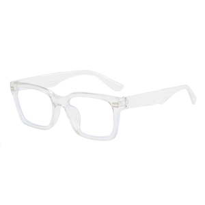 Classic minimalist square transparent glasses frames for a stylish retro streetwear look