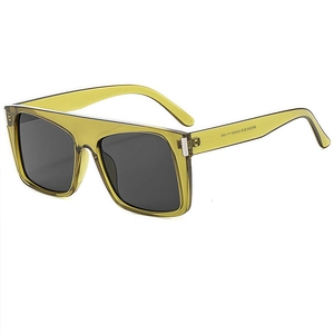 Fashion Square Sunglasses Large PC Frame UV400 Protection Flat Top Vintage Eyewear For Outdoor Driving Women Men