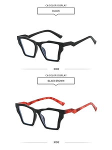 Vue latérale de lunettes de soleil polygones avec branches dentelées en noir et écaille