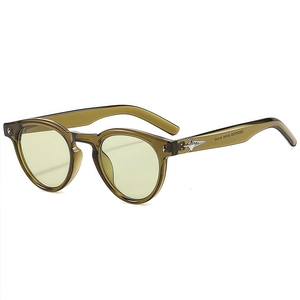Retro Round Sunglasses PC Frame Star Metal Decor UV400 Protection Fashion Outdoor Travel Eyewear For Unisex