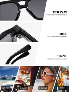 Detail view of comfortable nose pads and precision hinges of classic pilot sunglasses
