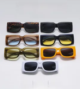 Collezione di occhiali da sole rettangolari vintage in diversi colori e montature spesse