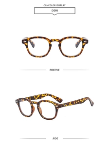 Detail view of Demi tortoiseshell vintage round sunglasses with metal rivet accents