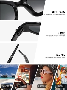 Détails de lunettes de soleil futuristes avec étoiles et divers scénarios d'utilisation