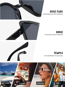 Détails des plaquettes de nez, des charnières renforcées et des branches des lunettes