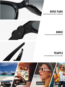 Detail of heart hinges and durable nose pads for stylish millennium heart sunglasses