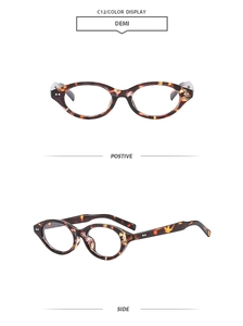 Front and side view of retro oval sunglasses in classic demi tortoiseshell finish