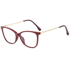 Classic Retro Cat Eye Eyeglasses Frame Anti Blue Light PC Metal Simple Fashion Decorative Eyewear For Women