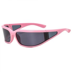 Lunettes De Soleil Bouclier Y2K Cyberpunk PC Enveloppantes Grand Cadre Protection UV400 Sport De Plein Air Futuriste Hommes Femmes
