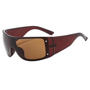 Shield Sunglasses Oversized PC Integrated Shield Lens UV400 Protection Trendy Y2K Sporty Fashion Unisex Sun Glasses With Metal Rivets