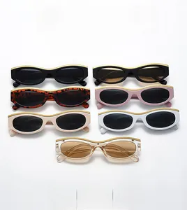 Multi-color vintage cat eye sunglasses set with metallic top frames and UV protection