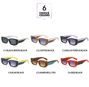 Détails de six variantes de couleurs pour lunettes de soleil carrées avec divers verres