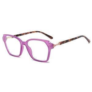 Lunettes Anti Lumière Bleue Carrées Rétro Monture PC Charnières Métalliques Verres Transparents Mode Pour Hommes Femmes