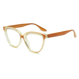 Cat Eye Glasses Frames PC Plastic Anti Blue Light Clear Lens Retro Fashion Women
