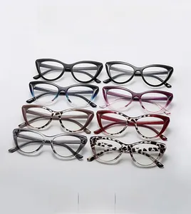 Montures de lunettes œil-de-chat présentées en huit couleurs et motifs élégants