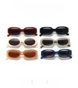 Matrice de lunettes de soleil ovales vintage en ambre, noir et blanc à monture épaisse