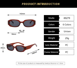 Tableau des tailles pour lunettes de soleil vintage avec dimensions et spécifications PC
