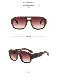 Classic aviator sunglasses featuring demi tortoiseshell frame and gradient brown lenses