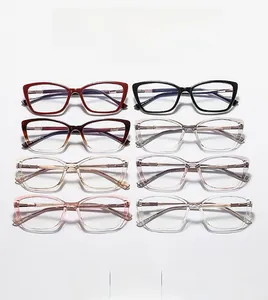Cat eye glasses frames collection in eight trendy colors with metallic hinge detail