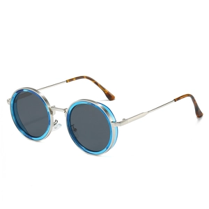Retro Round Sunglasses For Women And Men UV400 Protection Vintage Metal PC Frame Chic Hip Hop Casual Outdoor Eyewear