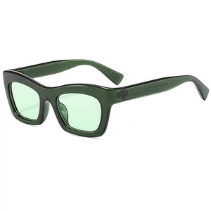 Fashion Cat Eye Sunglasses Retro Thick PC Frame AC Lens UV Protection Outdoor Travel Chic Eyewear For Unisex