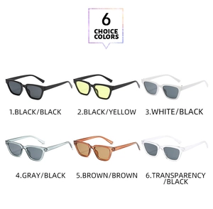 Detailed grid of six classic square sunglasses in black, amber, and transparent frames