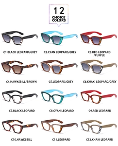 Collection de 12 lunettes de soleil œil de chat en diverses couleurs et motifs