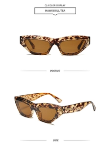 Front and side views of vintage tortoiseshell cat eye sunglasses with brown lenses