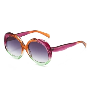 Retro Round Oval Sunglasses PC Frame UV400 Protection Gradient Lens For Women Men Fashion Vacation Travel Vintage