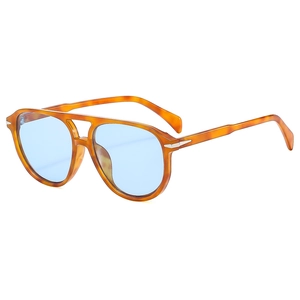 Classic Retro Aviator Sunglasses Double Bridge PC Frame UV400 Protection Fashion Outdoor Driving Eyewear For Men Women