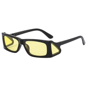 Rectangular Sunglasses With Side Shields UV400 Protection Hip Hop Cyberpunk Style Trendy Eyewear For Men Women