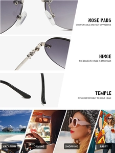 Détail des plaquettes en silicone souple et de la charnière en argent de ces lunettes