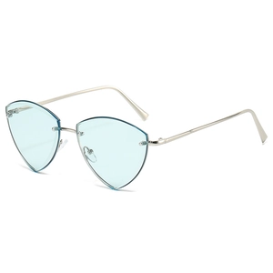 Triangle Rimless Sunglasses Metal Frame UV400 Protection Fashion Geometric Eyewear For Men Women Outdoor Party