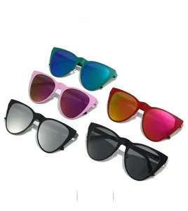 Collection of retro cat-eye sunglasses in five stylish colors with high-quality frames