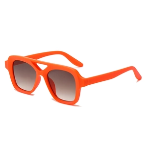 Retro Square Sunglasses Double Bridge PC Frame UV400 Protection Classic Fashion Outdoor Eyewear For Men And Women Unisex