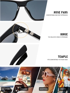 Macro detail of high-quality hinges and nose pads on trendy oversized sports sunglasses