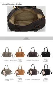 Interior lining and multiple color options for the vintage leather Boston bag
