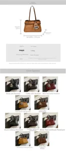 Spécifications de taille détaillées et options de couleurs pour le grand sac fourre-tout