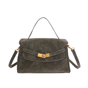 Vintage suede handtas schoudertas voor dames, stijlvolle chique crossbody tas.