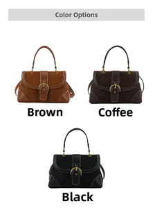 Detail view of stylish leopard print crossbody bags in brown, coffee, and black options
