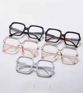 Detailed collection of square oversized blue light blocking glasses in five stylish colors